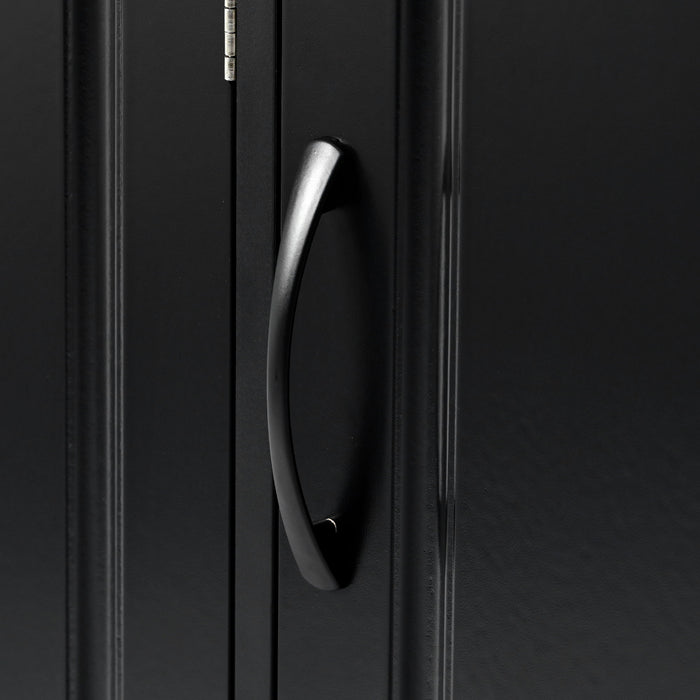 Sleek And Modern Shoe Cabinet With Adjustable Shelves, Space Saving Design