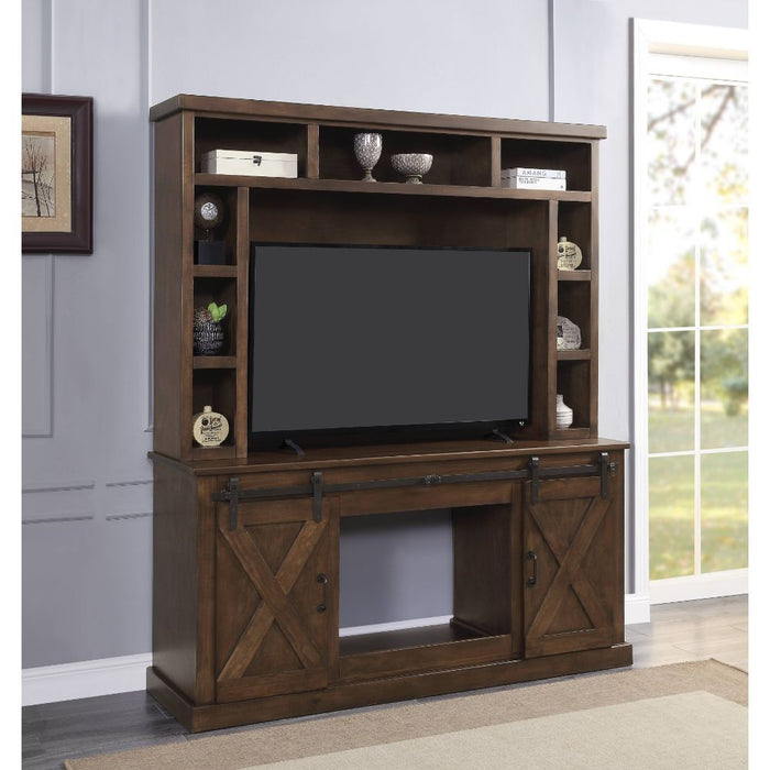 Aksel - Entertainment Center Include 91617Fir) - Walnut