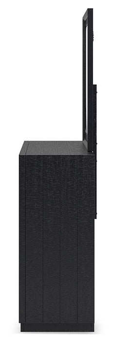 Londer - Dresser And Mirror - Black