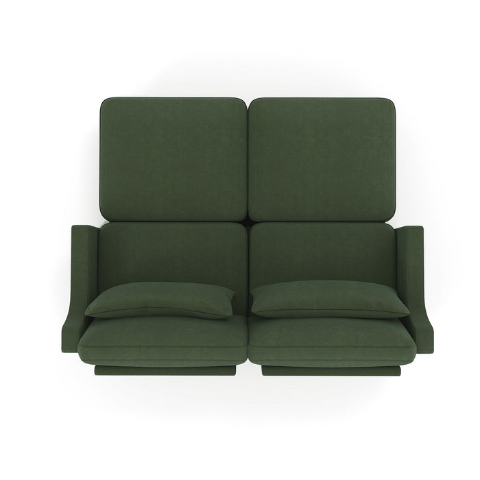 Stylish Sofa With Ottoman And Lumbar Pillows, Ergonomic Design