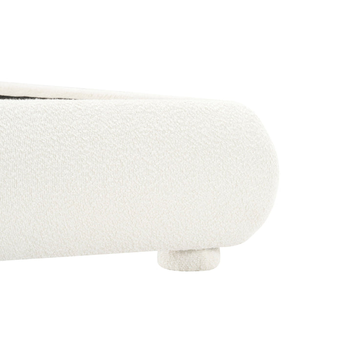 Upholstered Simple Modern Bedroom Bed With Curved Headboard