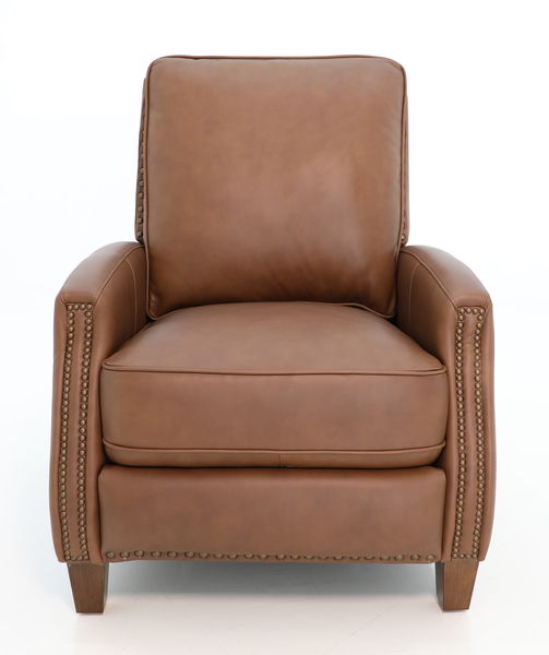 Melrose - Push Thru The Arm Recliner - Saddle