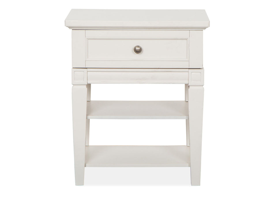 Willowbrook - Open Nightstand - Egg Shell White With Slight Rub Through