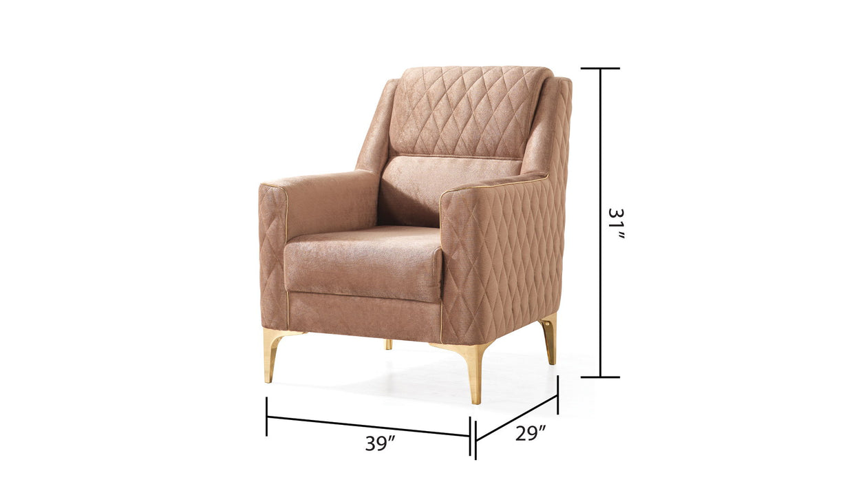 Luna Modern Style Chair In Copper