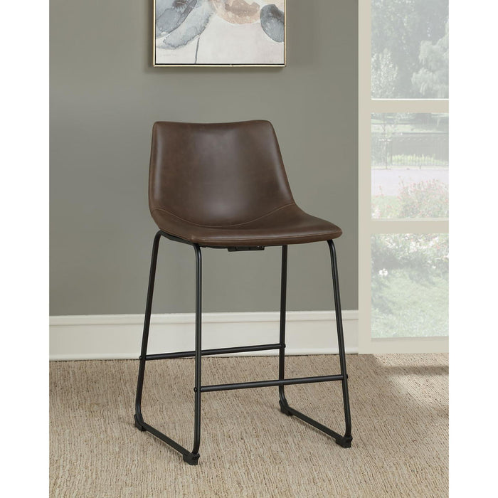 Armless Counter Height Stools (Set of 2) - Brown