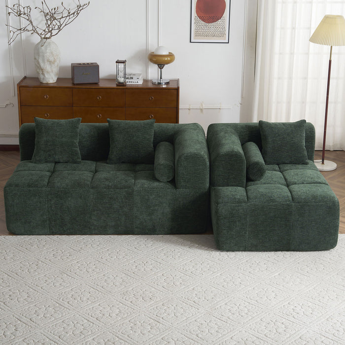 Sectional Free Combined Sofa With 2 Side Pockets