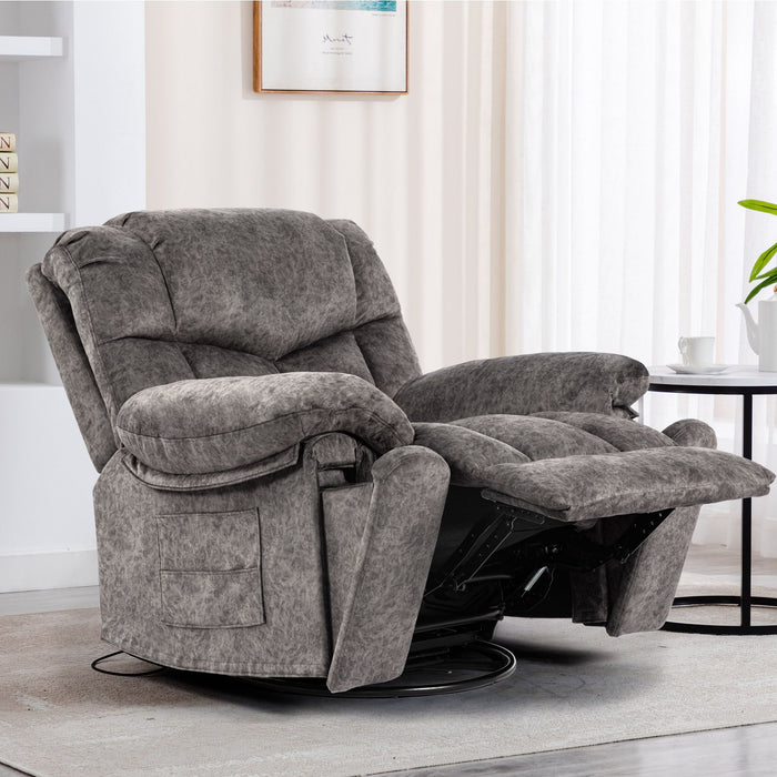 Swivel And Rocking Recliner Chair With Massage And Heating