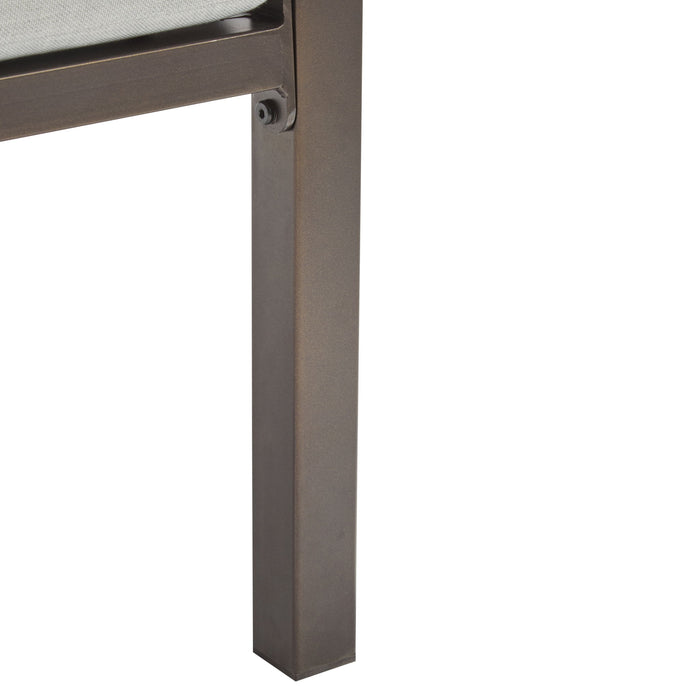 2 Pieces Outdoor Metal Patio Club Chair, Patio Furniture Arm Chair With Cushion, Modern Outdoor Furniture Deep Seating For Porch, Garden, Backyard, Balcony - Brown / Light Gray