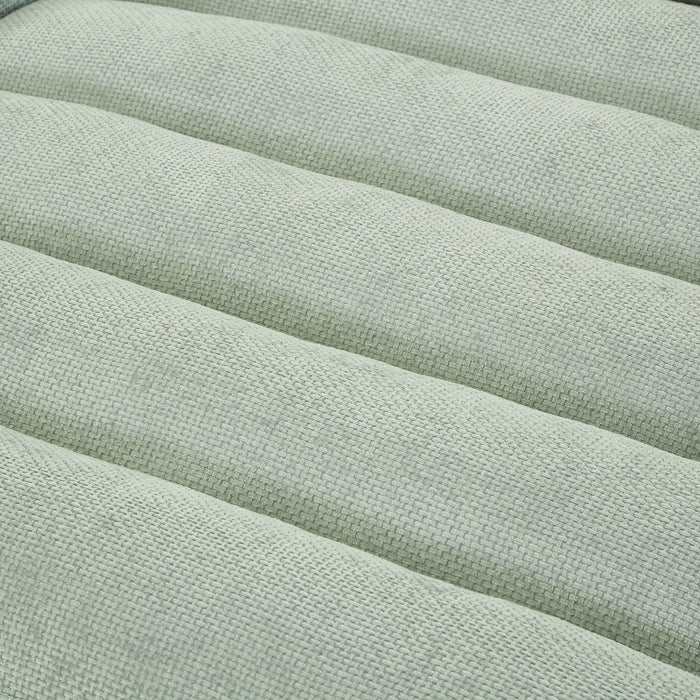 Chaise Bed Lounge Sofa Chair With Adjustable Backrest And LED Light Strip - Green