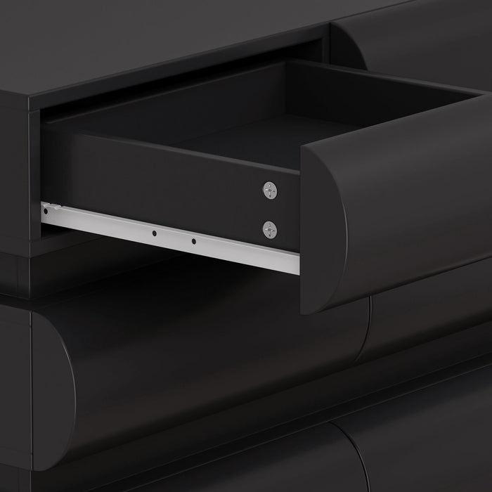 Minimalist Handle Less 8 Drawer Dresser With Wide Storage