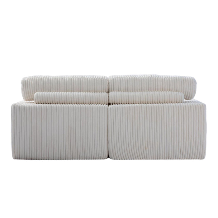Double Chaise Lounge Chair, Oversized Upholstered Sleeper Cloud Couch