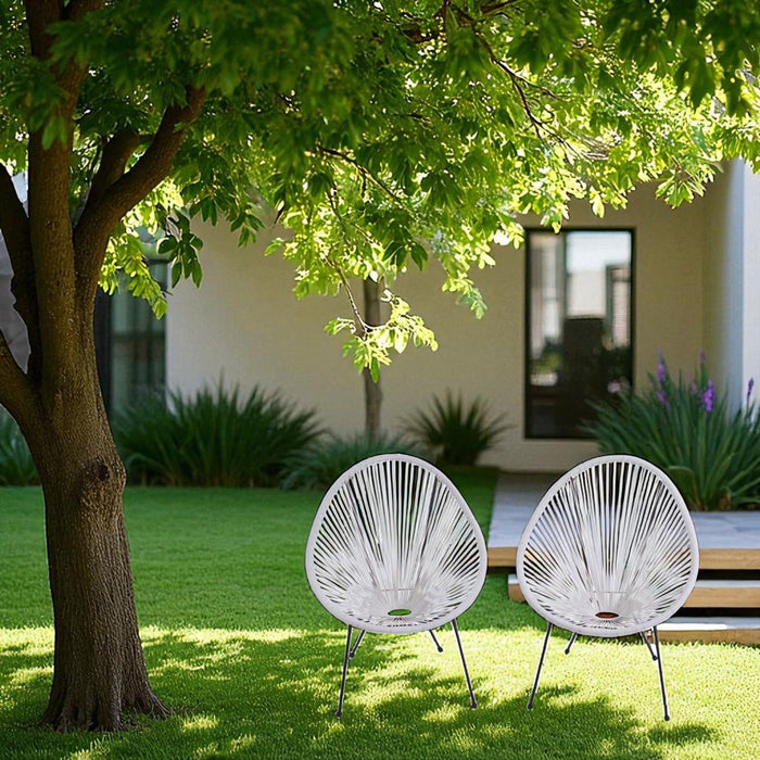 Modern Egg Shaped String Chairs (Set of 2)