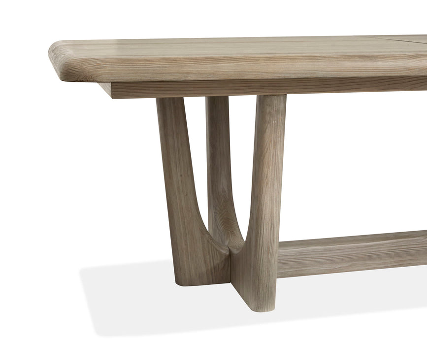 Braelyn - Extendable Trestle Dining Table - Dorian Grey