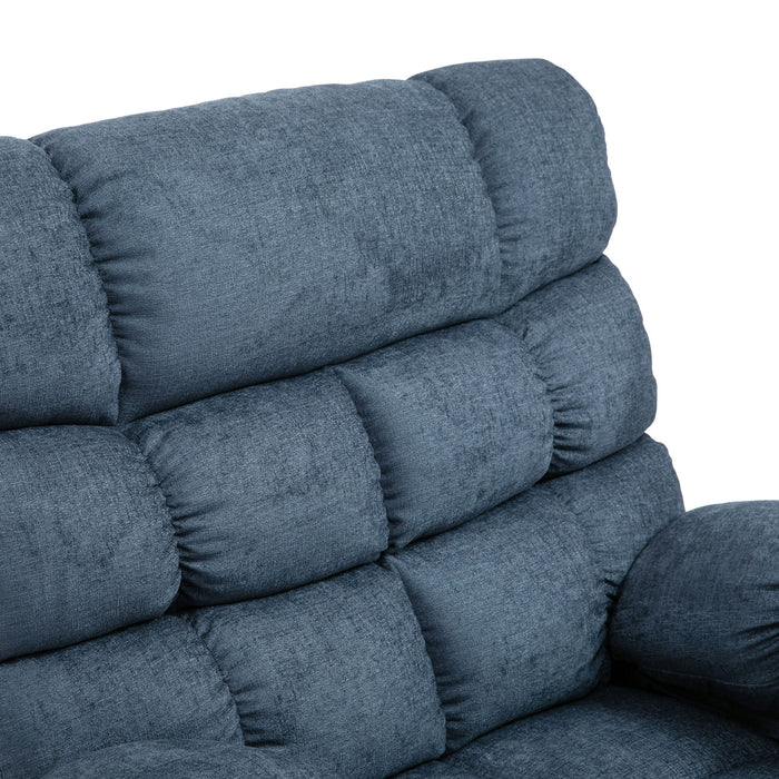 Contemporary Massage Recliner With Pillow Tufted Design - Charcoal