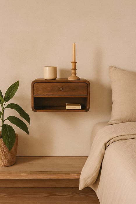 Curve Upper Slot Floating Nightstand