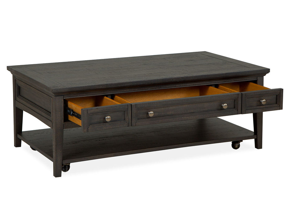 Westley Falls - Rectangular Cocktail Table With Casters - Graphite