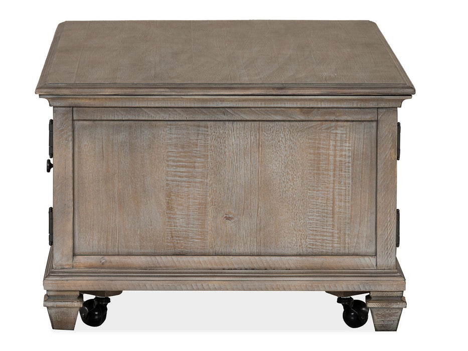 Lancaster - Lift Top Storage Cocktail Table (With Casters) - Dove Tail Gray