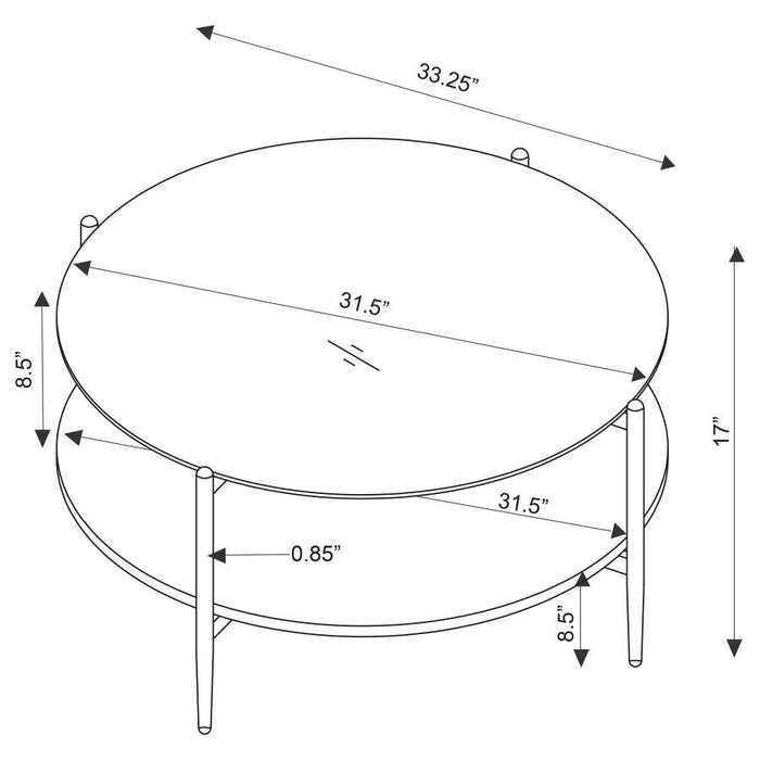Jonelle - Round Glass Top Table