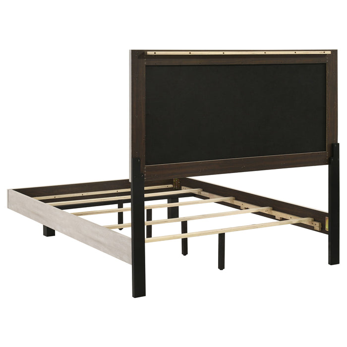 Trenton 54-inch Wood Full Panel Bed Rustic Cream