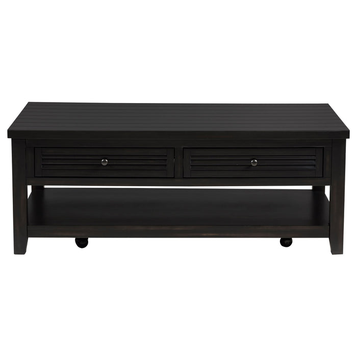 Sutter - 2 Piece Coffee And End Table Set - Dark Brown