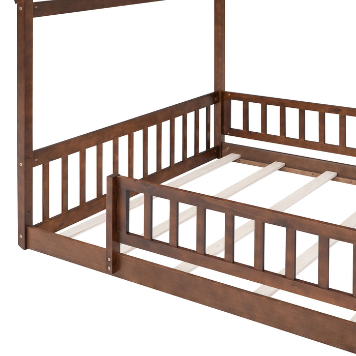 Bed House Bed Frame With Fence