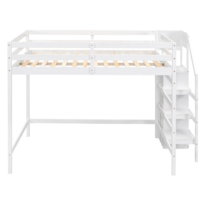 Loft Bed With Built In Storage Wardrobe And Staircase