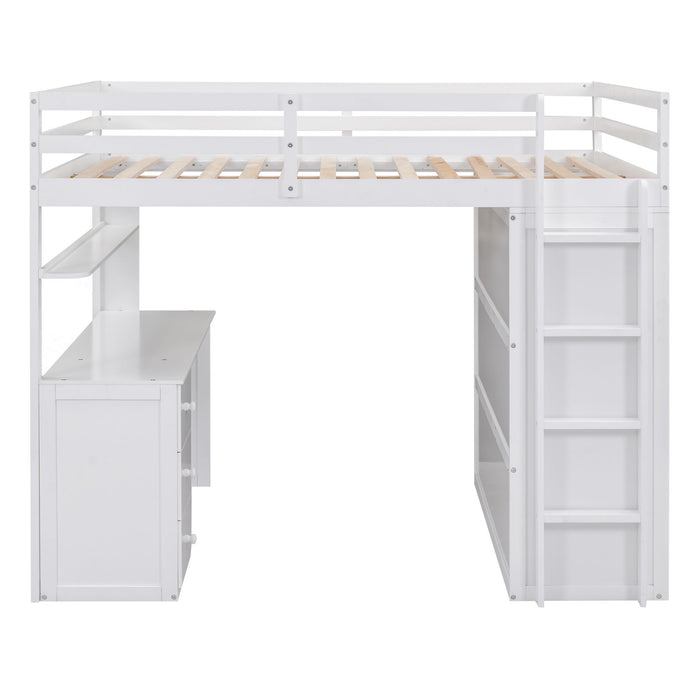 Loft Bed With Drawers, Desk, And Wardrobe