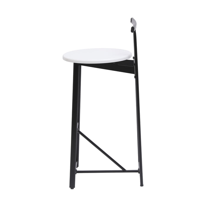 Modern Bar Stools With Backrest For Kitchen (Set of 3)