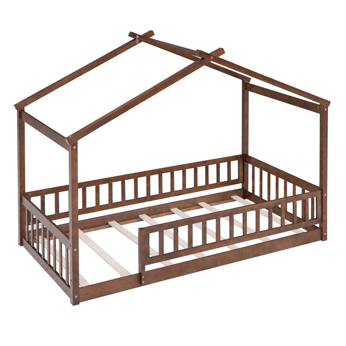 Bed House Bed Frame With Fence