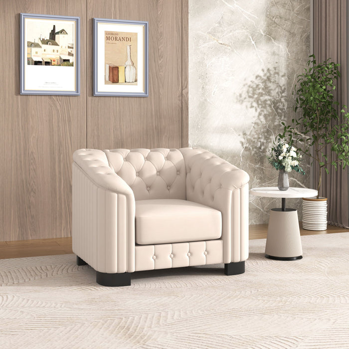 Upholstered Accent Sofa Chair With Removable Cushion