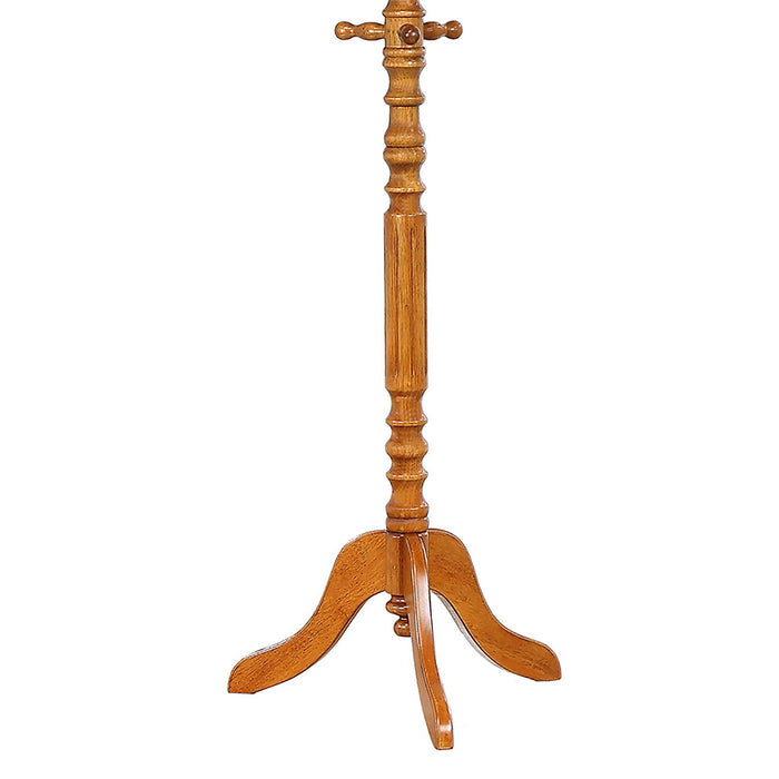 Cosman - 11 Hook Freestanding Coat Rack With Hanger - Brown