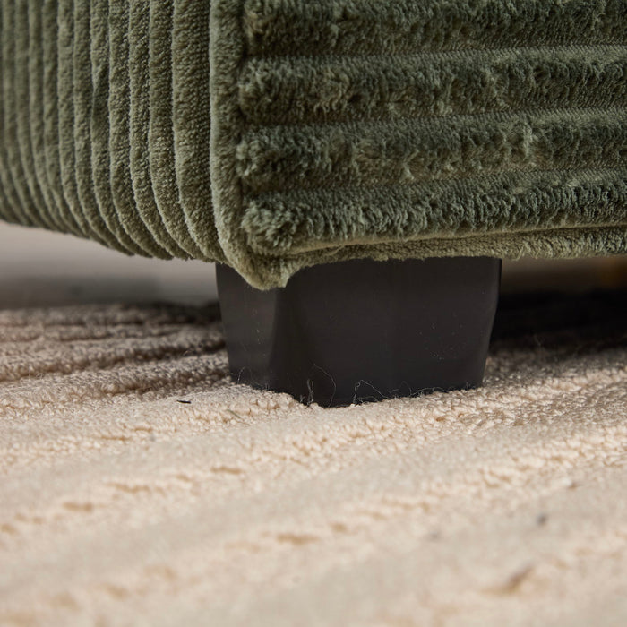 Convertible Sectional Sofa Bed Set With Armrest Storage, Cup Holder, USB, 4 Seater - Green