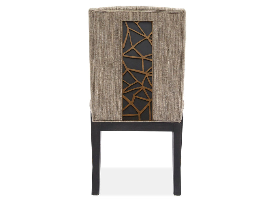 Ryker - Upholstered Host Side Chair (Set of 2) - Nocturn Black And Coventry Gray