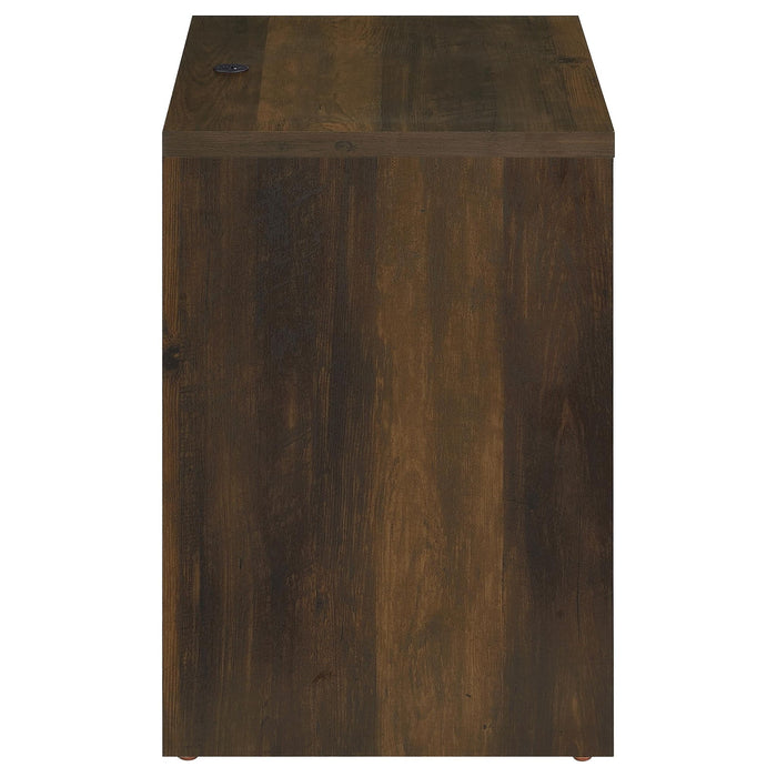 Transitional Nightstand With Dual USB Charging And Motion Sensor Light