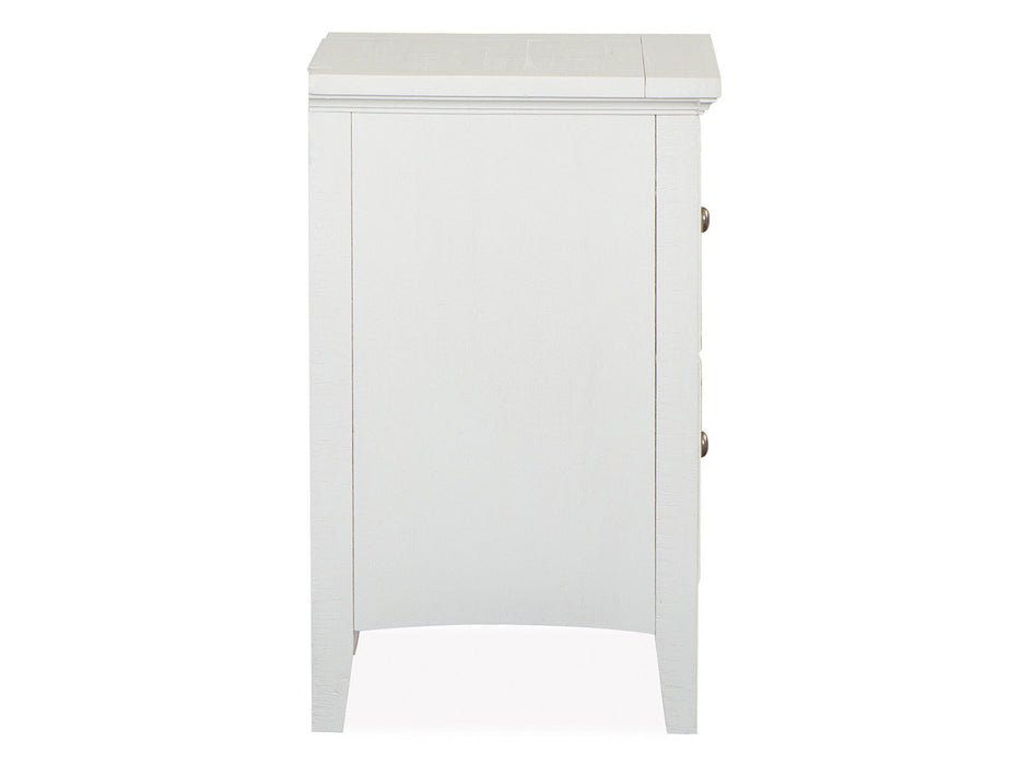 Heron Cove - Small Drawer Nightstand - Chalk White And Dovetail Gray