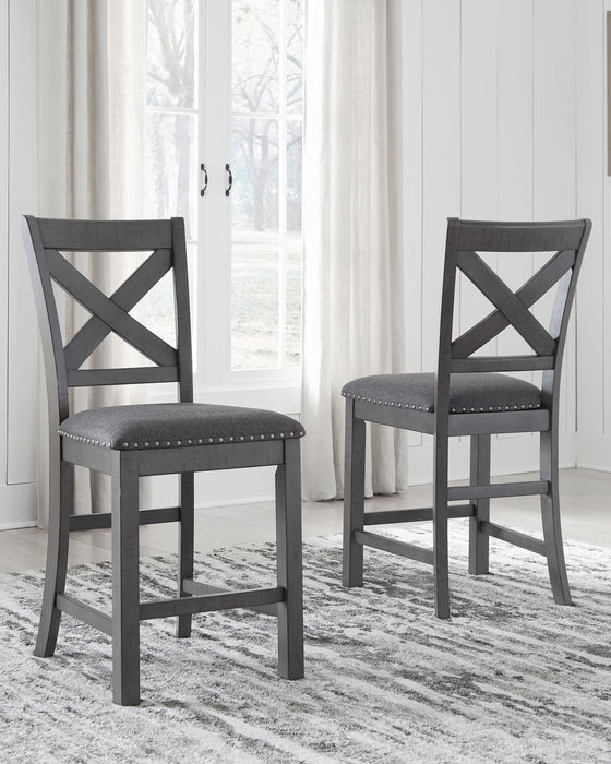 Myshanna - Upholstered Barstool (Set of 2) - Gray