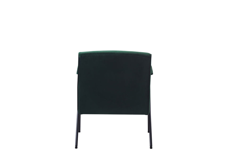 Cloth Leisure - Black Metal Frame Recliner, For And Bedroom, Green