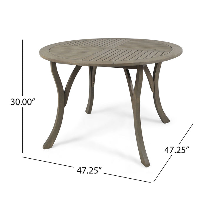 Hermosa - Outdoor Acacia Wood Table Circular Design