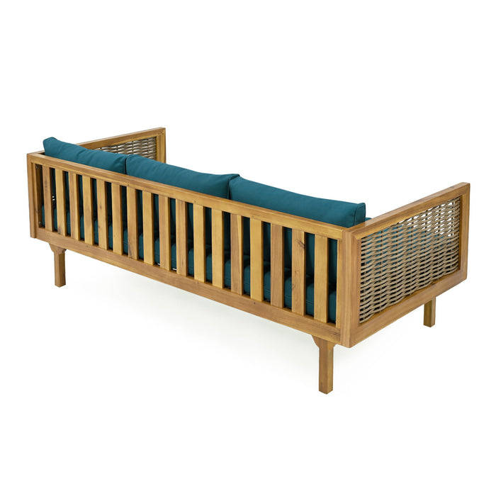 Claremont - 3 Seater Daybed Teak Acacia Wood Water Resistant Cushions