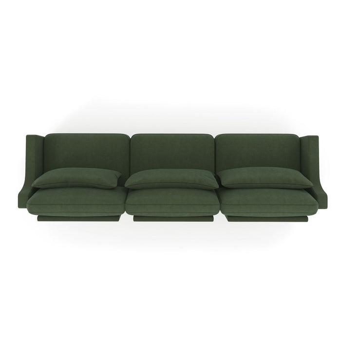 Elegant Sofa With Ergonomic Design And Lumbar Pillows