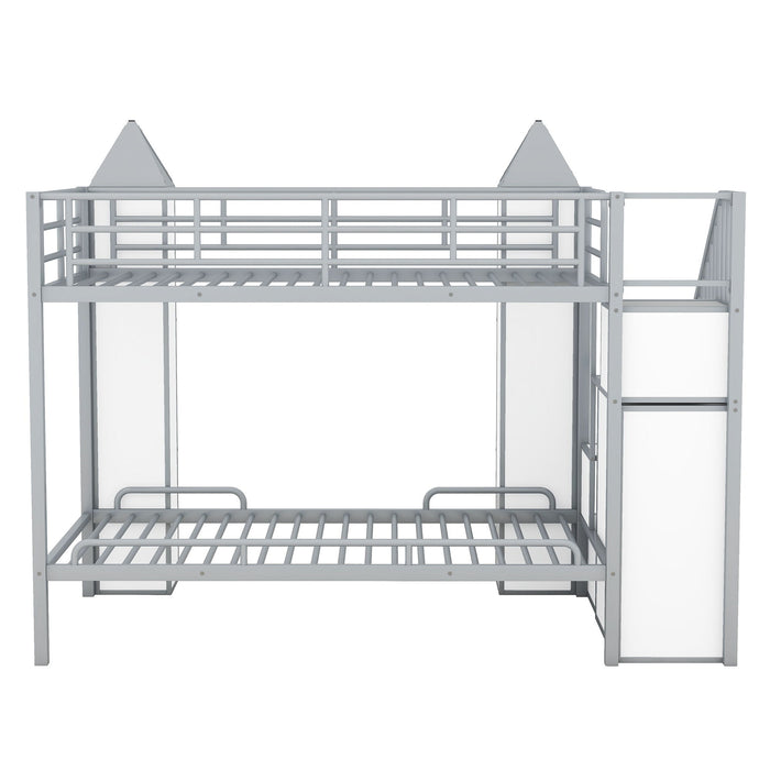 Castle Shaped Bunk Bed With Wardrobe And Storage