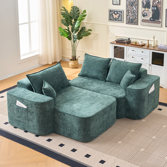 L-Shaped Sectional Sofa Couch With Chaise, Extra Deep Seats