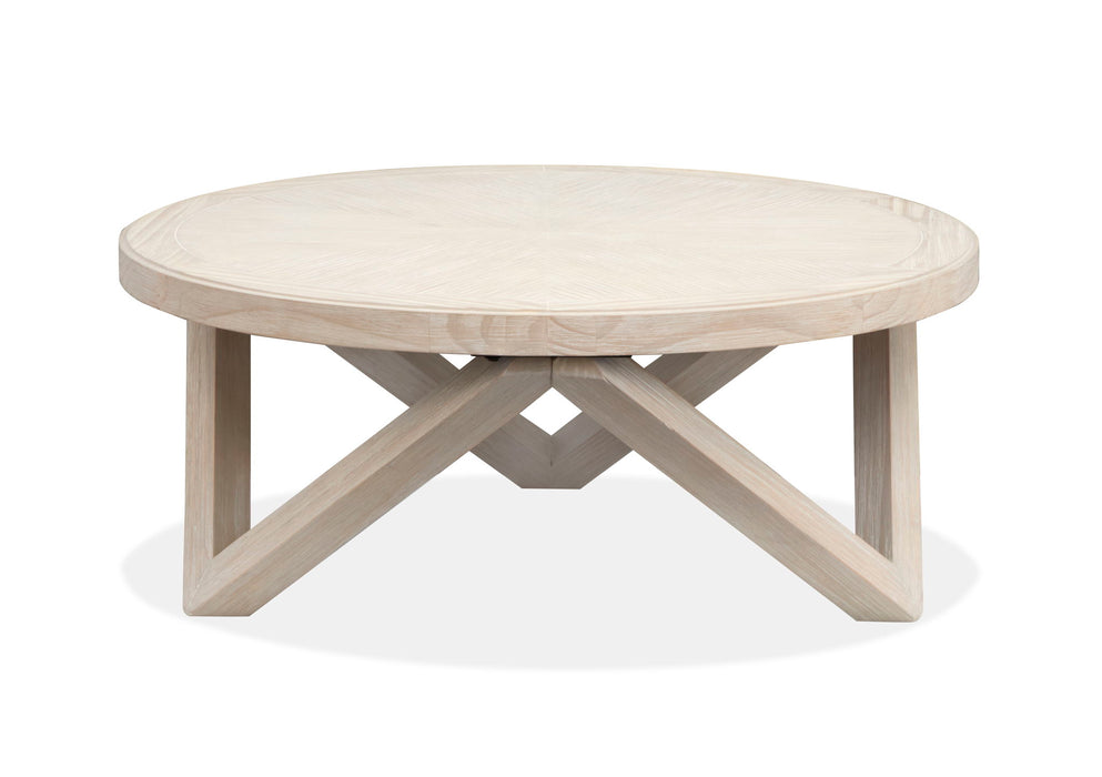 Bostwick - Round Cocktail Table - Coconut Cream