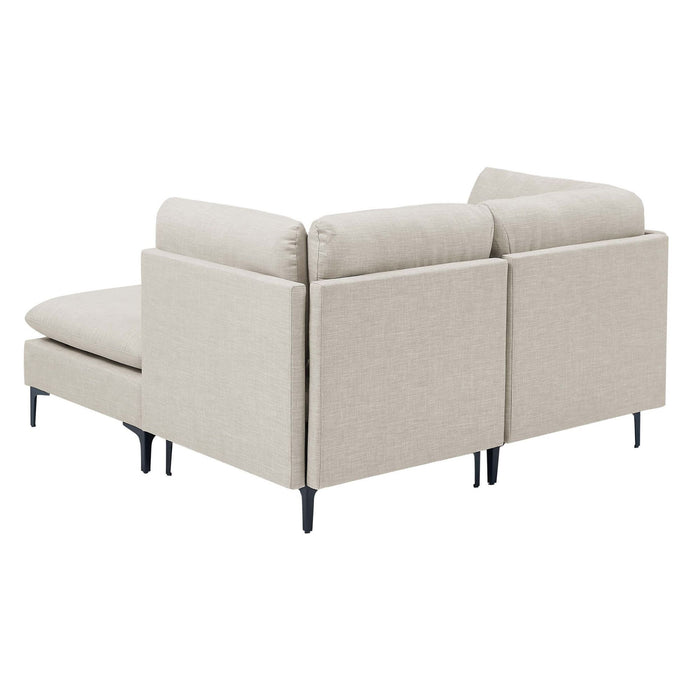Upholstered Modular Sectional & Tall Legs