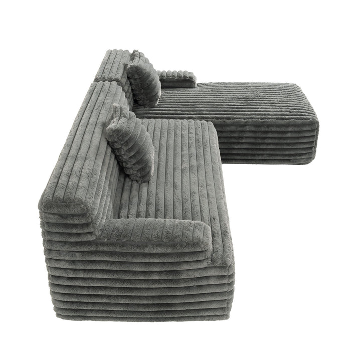 Cloud Sectional Sofa Upholstered Couch Free Combined Sofa