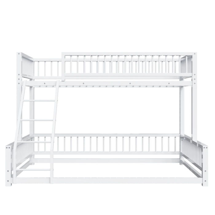 Bunk Bed With Ladder And Safety Guardrails