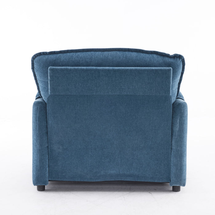 Oversized Reading Armchair With Thick Cushions, High Back Support