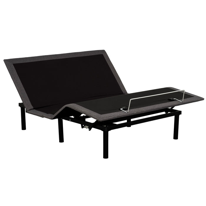 Split King Size Adjustable Bed Base With Wired Remote, Metal Frame