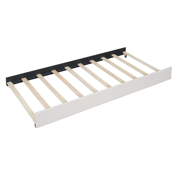 Upholstered Platform Bed With Drawers, Classic Headboard Design