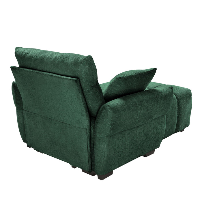 Ergonomic Single Seater Sofa With Ottoman, High Resilience Support Cushions